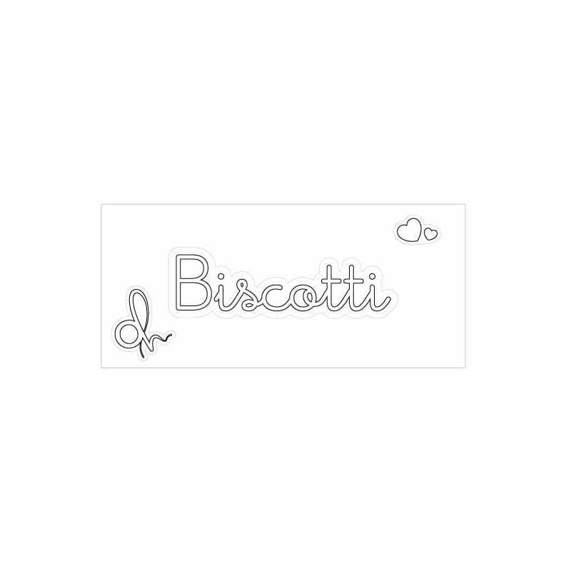 Image of Etichetta adesiva con scritta Biscotti cm.6x1,5h. - Colore: Rosa