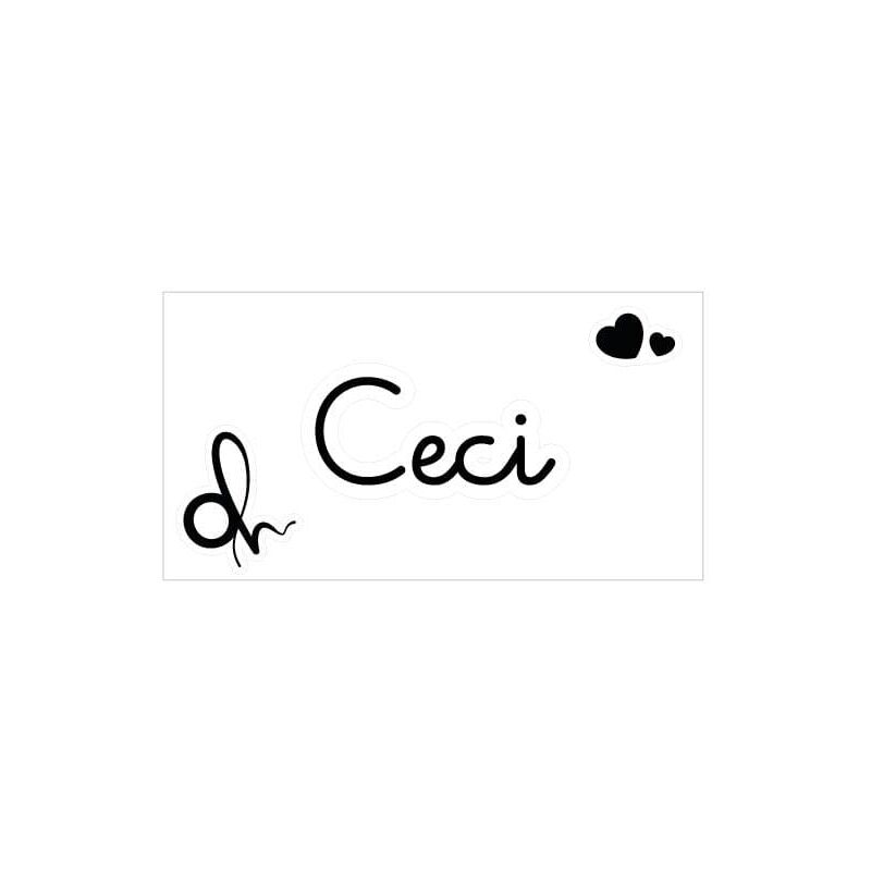 Image of Etichetta adesiva con scritta Ceci cm.3,5x1,5h. - Colore: Nero