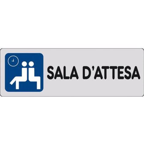 etichetta adesiva cartello SALA D'ATTESA targhetta segnaletica 150x50 mm