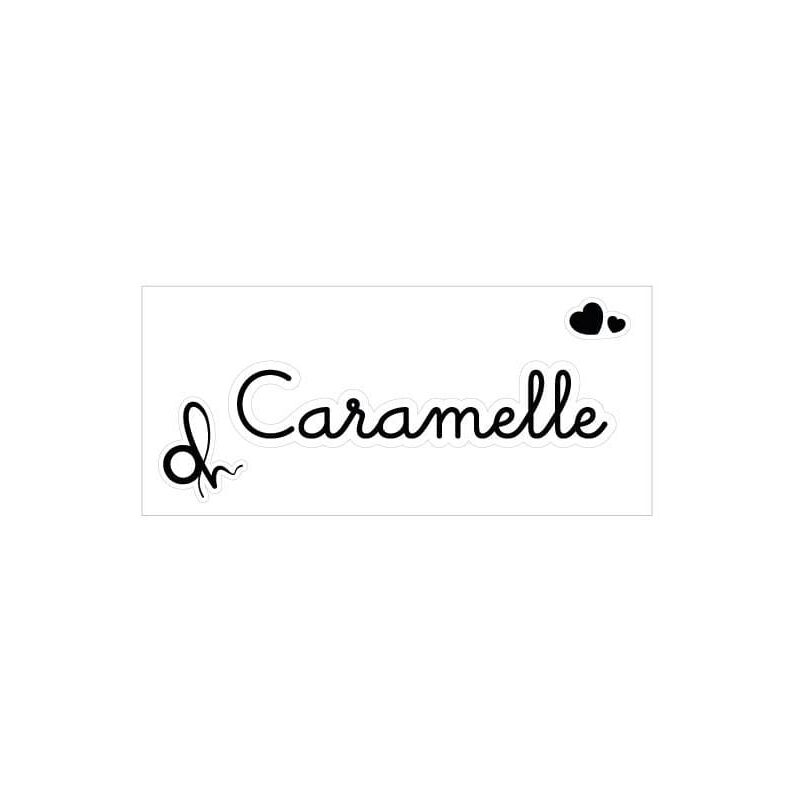 Image of Etichetta adesiva con scritta Caramelle cm.7x1,5h. - Colore: Nero