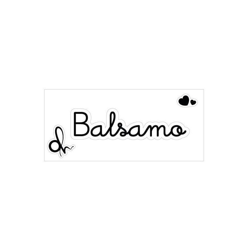 Image of Etichetta adesiva con scritta Balsamo cm.7x1,5h. - Colore: Bianco