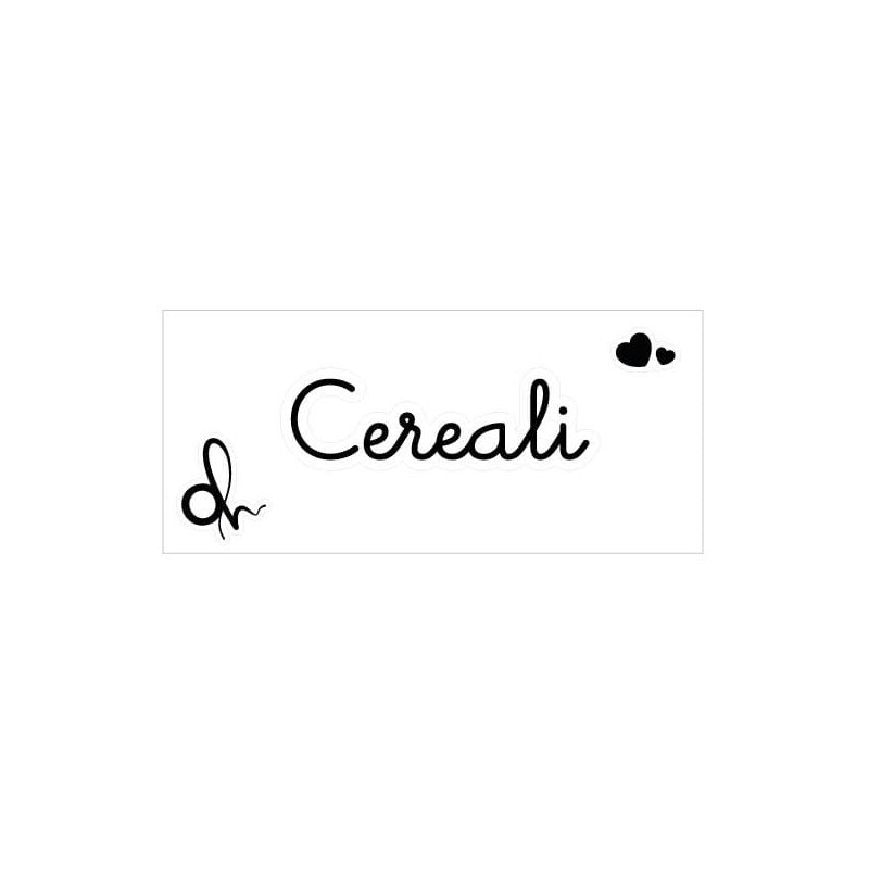 Image of Etichetta adesiva con scritta Cereali cm.5,5x1,5h. - Colore: Nero