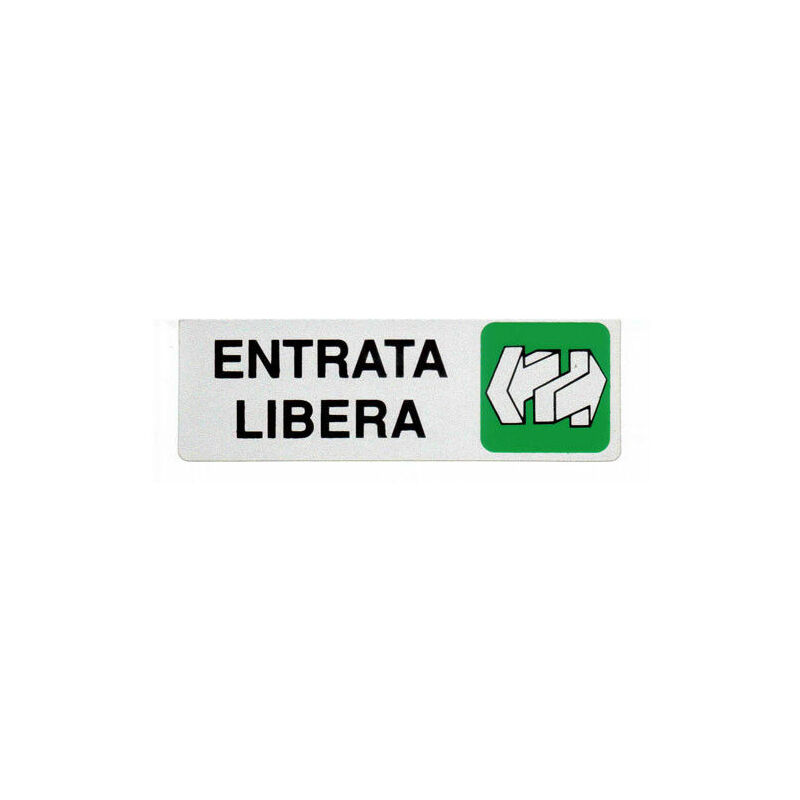 Image of Marca - etichetta adesiva segnaletica targhetta stickers vari modelli 13165V entrata libera (18940)