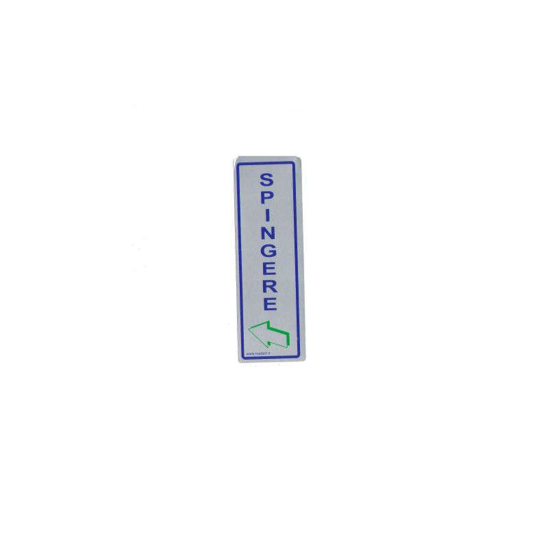 Image of Etichetta adesiva segnaletica targhetta stickers vari modelli 13165V spingere sx (28427)