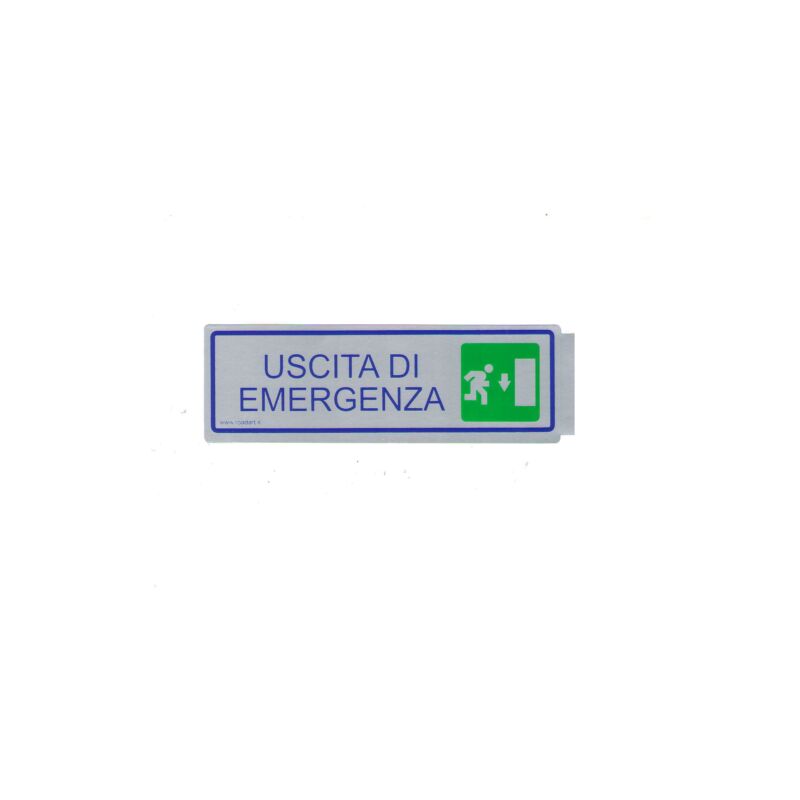 Image of Marca - etichetta adesiva segnaletica targhetta stickers vari modelli 13165V uscita emergenza dx (28431)