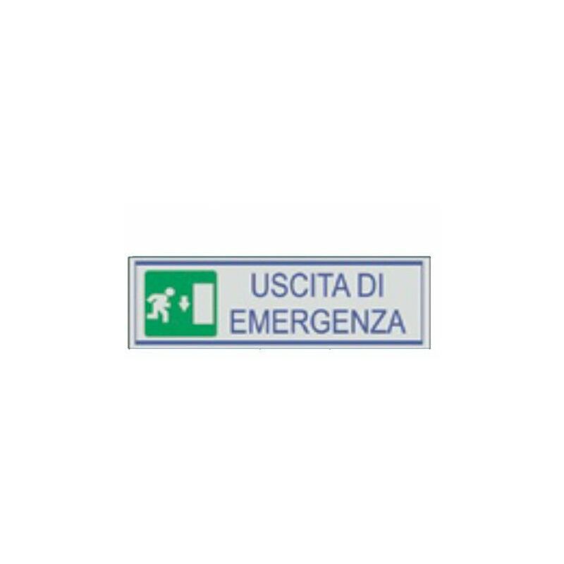 Image of Marca - etichetta adesiva segnaletica targhetta stickers vari modelli 13165V uscita di emergenza sotto (28433)