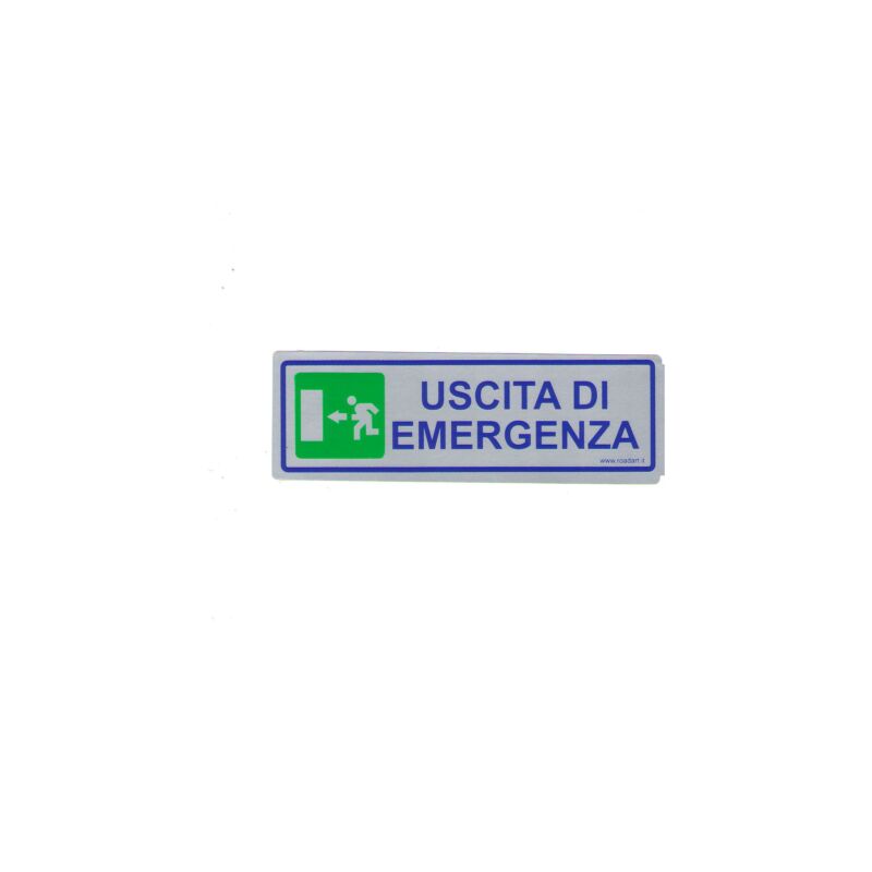Image of Marca - etichetta adesiva segnaletica targhetta stickers vari modelli 13165V uscita emergenza sx (28432)