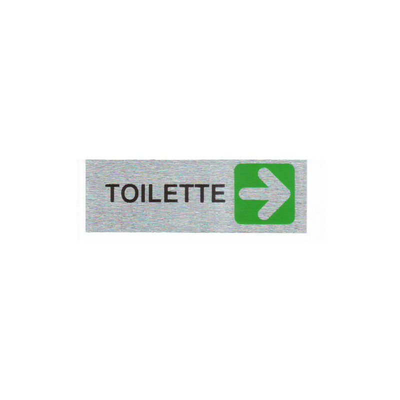 Image of Marca - etichetta adesiva segnaletica targhetta stickers vari modelli 13165V toilette a destra (20930)
