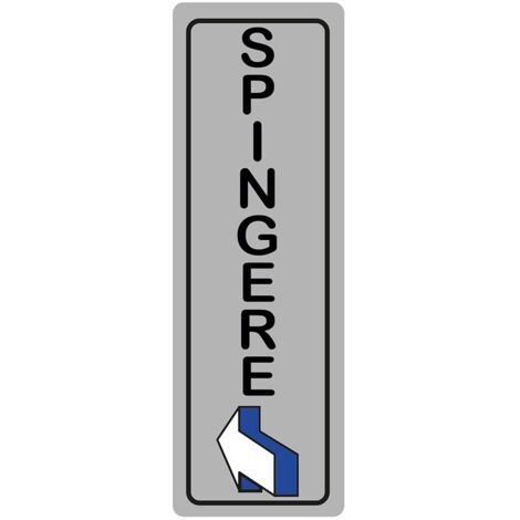 ETICHETTA ADESIVA SPINGERE CON FRECCIA A SINISTRA 150X50MM
