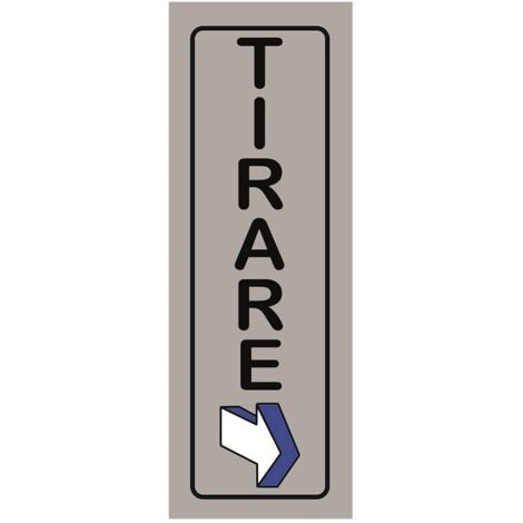 ETICHETTA ADESIVA TIRARE CON FRECCIAA DESTRA 150X50MM