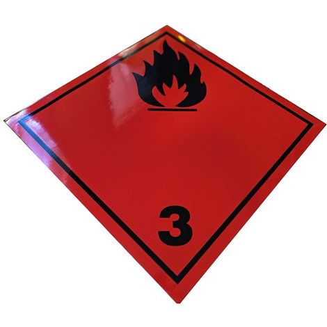 Etichetta autoadesiva o supporto alluminio A.D.R classe 3 "Liquidi Infiammabili" 300x300mm Modello - PVC adesivo