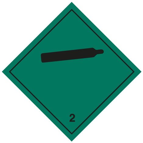 Etichetta autoadesiva o supporto alluminio A.D.R divisione 2.2 per Veicoli "Gas NON infiammabili" 300x300mm Modello - PVC adesivo