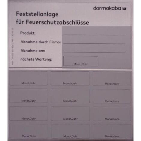 Etichetta di omologazione per sistemi fermaporta hold