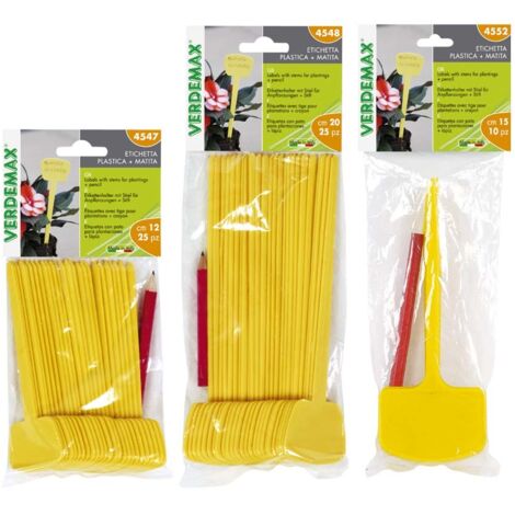 etichetta diritta con gambo busta 10 pezzi