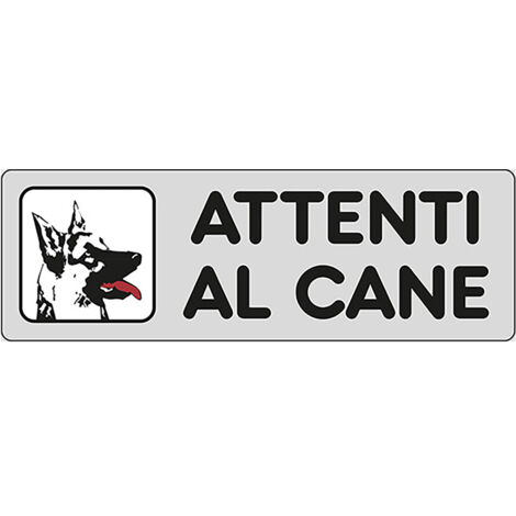 ETICHETTA SEGNALETICA ATTENTI AL CANE - 10 pezzi  - EUROSIGNALS