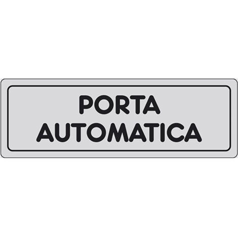 ETICHETTA SEGNALETICA PORTA AUTOMATICA - 10 pezzi  - EUROSIGNALS