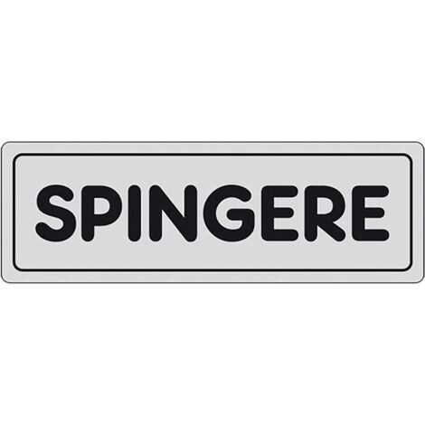 ETICHETTA SEGNALETICA SPINGERE porta - EUROSIGNALS