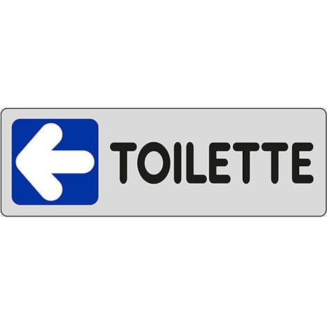 ETICHETTA SEGNALETICA TOILETTE wc bagno A SINISTRA 10 pezzi  - EUROSIGNALS