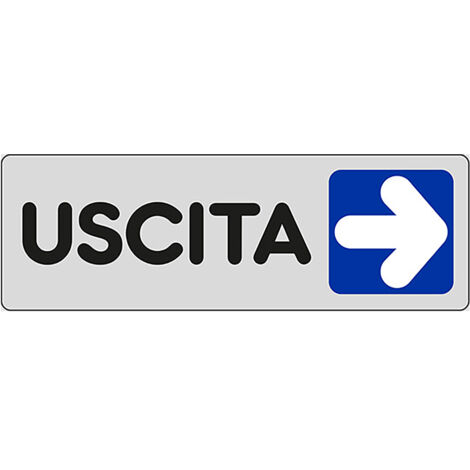 ETICHETTA SEGNALETICA USCITA A DESTRA- 10 pezzi  - EUROSIGNALS