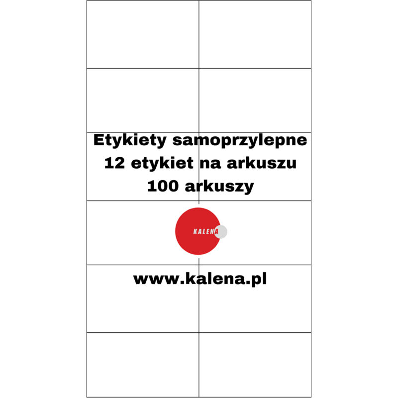 ETICHETTA SENZA STAMPA A4 105/48 1/12 - confezione da 100 pz.