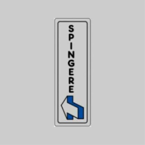 Etichetta 'spingere' con freccia 15x5 cm (10 pezzi)
