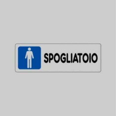 Etichetta 'spogliatoio uomo' 15x15 cm (10 pezzi)