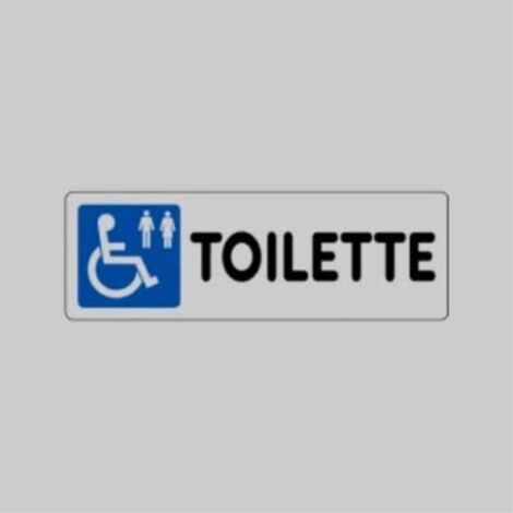 Etichetta 'toilette disabili' 15x15 cm (10 pezzi)