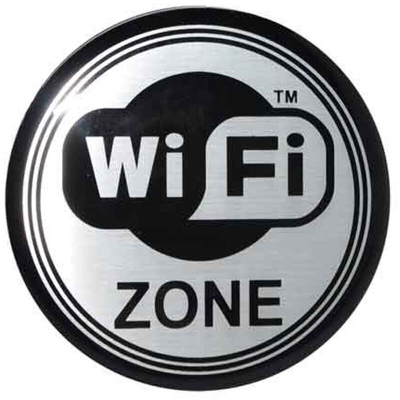 ETICHETTA TONDA 'AREA WI-FI' Ø 10 cm Q.TA 5