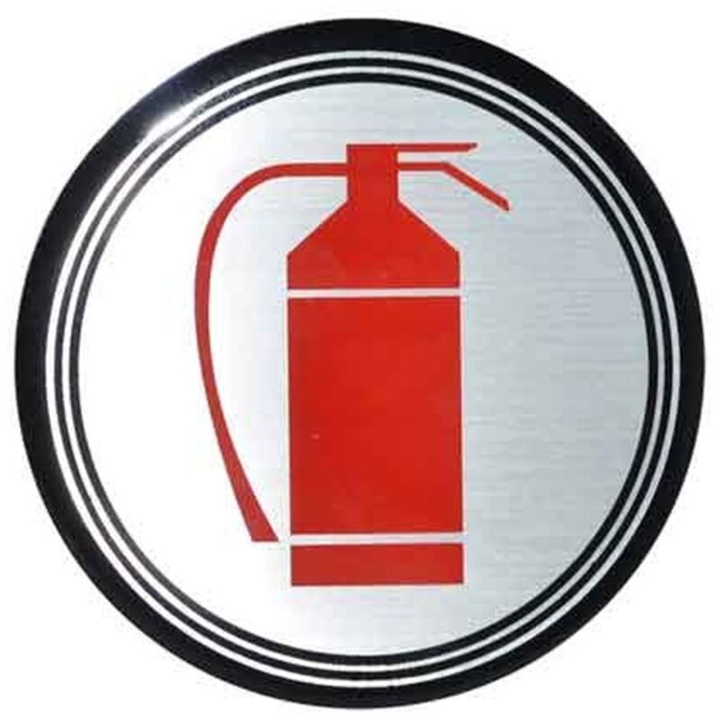 ETICHETTA TONDA 'ESTINTORE' Ø 10 cm Q.TA 5