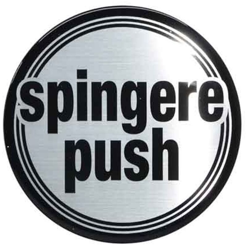 ETICHETTA TONDA 'SPINGERE' Ø 10 cm Q.TA 5