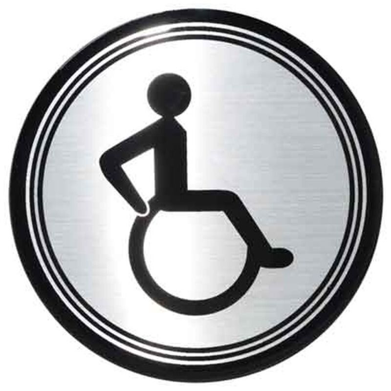 ETICHETTA TONDA 'TOILETTE DISABILI' Ø 10 cm Q.TA 5