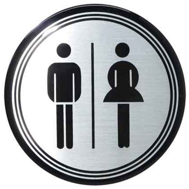 ETICHETTA TONDA 'TOILETTE UOMINI/DONNE' Ø 10 cm Q.TA 5