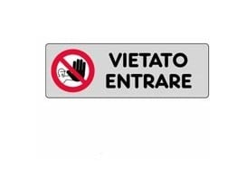Image of Etichetta vietato entrare 15x 5 adesiva
