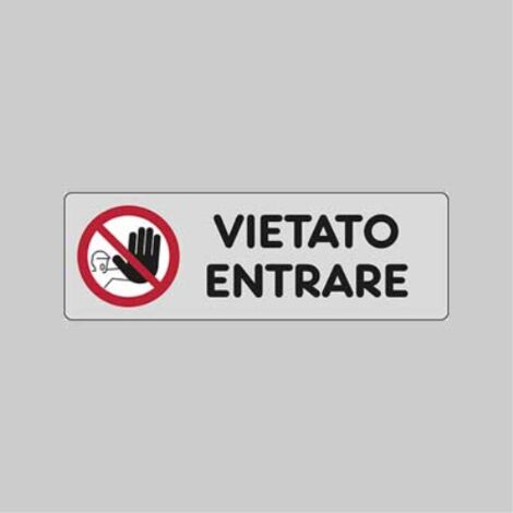 Etichetta 'vietato entrare' 15x15 cm (10 pezzi)
