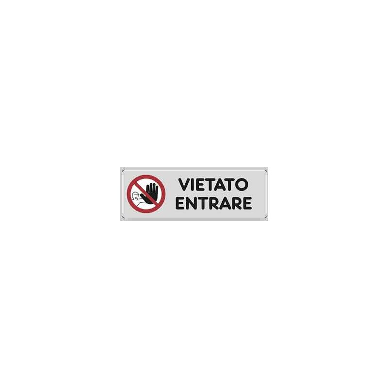 Image of Etichetta 'vietato entrare' cm 15x5