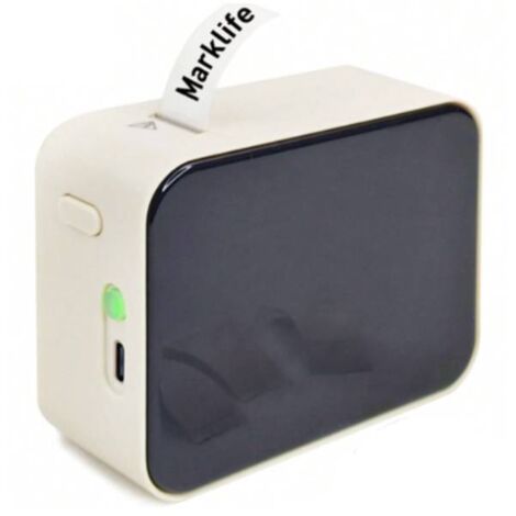 Etichettatrice Bluetooth, mini stampante per etichette autoadesive P15, connessione app, compatibile con iOS e Android, ideale per casa, ufficio e scuola (beige)