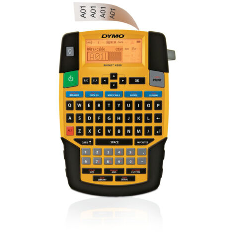 Etichettatrice Elettronica Portatile DYMO Rhino 4200 con Tastiera QWERTY per Etichette e Segnaletica Professionale