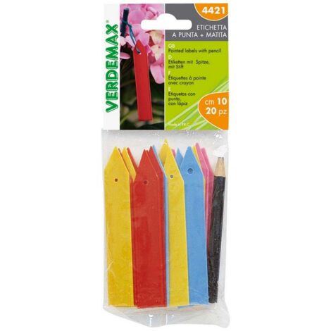 Etichette a Punta per Vasi e Giardino con Matita cm15 Verdemax Giardinaggio