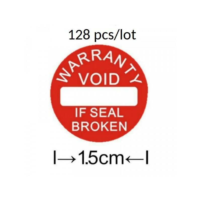 Image of Etichette adesive antimanomissione con sigillo di garanzia - 128 pezzi