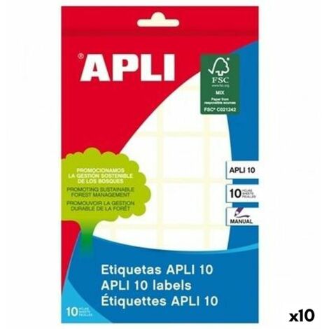 Etichette adesive Apli Bianco 10 Fogli 31 x 100 mm (10 Unità)
