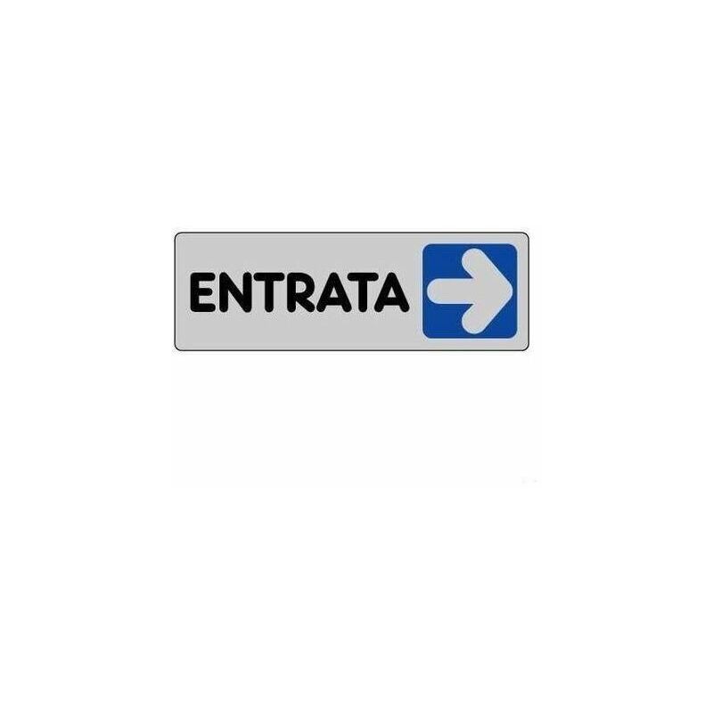 Image of Targa - cartello targhetta adesiva entrata dx
