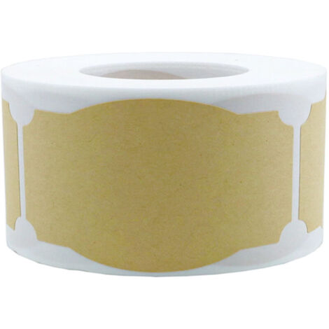 Etichette adesive fatte a mano in carta kraft KZQ 250, etichette regalo per barattoli
