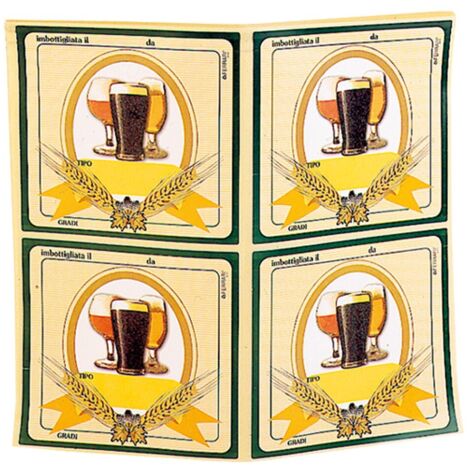 ETICHETTE ADESIVE PER BIRRA cm 8 x 10 FERRARI GROUP