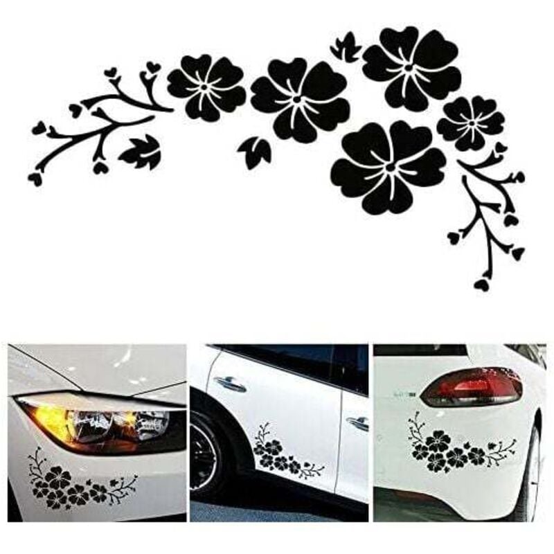 Image of Etichette autoadesive multicolori KZQ 30 × 14 × 0,1 cm), confezione di adesivi con motivo floreale, delicato adesivo per auto, motivo floreale