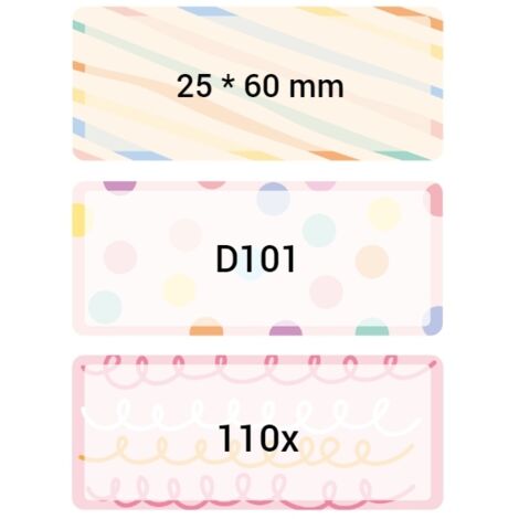 Etichette autoadesive NIIMBOT D101 25 x 60 mm, 110 pezzi, colore