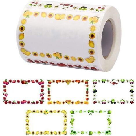 Etichette autoadesive rimovibili e scrivibili per barattoli, etichette autoadesive colorate per asili nido, contenitori per alimenti, cucina, materiale scolastico, barattoli Mason