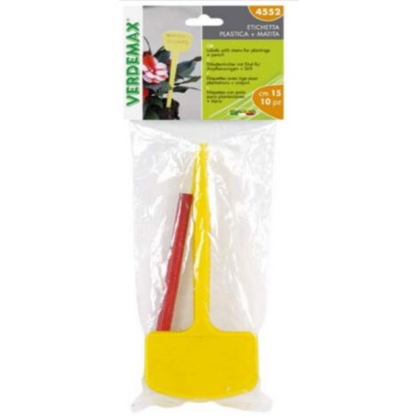 ETICHETTE DIRITTE CON GAMBO PER PIANTAGIONI BUSTA DA 10PZ VERDEMAX SEGNA PIANTE