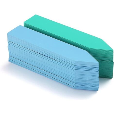 Etichette in plastica impermeabili per piante da vivaio, per una facile identificazione delle specie vegetali, riutilizzabili (blu e verde)