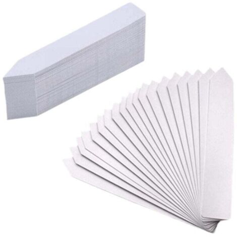 Etichette per piante in plastica da 200 pezzi, etichette da giardino in plastica bianca 10x2 cm