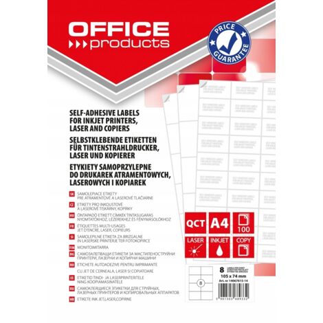 ETICHETTE PER PRODOTTI DA UFFICIO 105X74 BIANCO (100)
